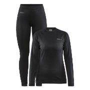 Craft Baselayer Set Women Svart polyester Large Dam