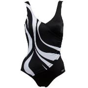 Damella Julia Basic Swimsuit Svart/Vit 44 Dam