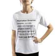 DKNY Spell It Out Short Sleeve Tee Vit Small Dam