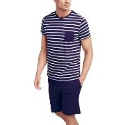 Jockey Cotton Nautical Stripe Short Pyjama Marin Randig bomull Large H...
