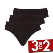 Jockey Kalsonger 3P Cotton Plus Brief Svart X-Large Herr