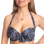 Missya Rose Bikini Strapless Halterneck Print Svart mönstrad D 80 Dam