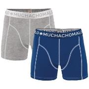 Muchachomalo Kalsonger 2P Cotton Stretch Basic Boxers Blå/Grå bomull L...