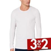 Schiesser 95-5 Organic Cotton Long Sleeve Shirt Vit ekologisk bomull L...