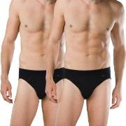 Schiesser Kalsonger 2P Authentic Rio Briefs Svart bomull Medium Herr