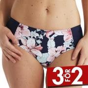 Damella Scarlett Pink Lillies Tai Bikini Brief Blå/Rosa 46 Dam