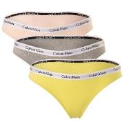 Calvin Klein Trosor 3P Carousel Bikinis Rosa/Gul bomull Medium Dam