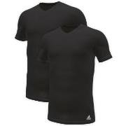 adidas 2P Active Flex Cotton 3 Stripes V-Neck T-Shirt Svart bomull XX-...