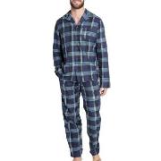 Jockey Woven Pyjama Blå/Ljusblå Medium Herr