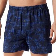 Schiesser Kalsonger 2P Fun Prints Boxer Shorts Blå Mönstrad bomull Med...