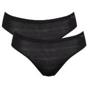 Sloggi Trosor 2P ZERO Motion Ultra High Leg Brief Svart polyester Larg...