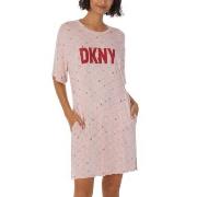 DKNY Less Talk More Sleep Short Sleeve Sleepshirt Rosa viskos Small Da...