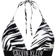 Calvin Klein Print Triangle Bikini Top Zebra Medium Dam