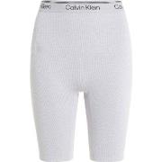 Calvin Klein Sport Ribbed Knit Shorts Ljusgrå polyester X-Large Dam