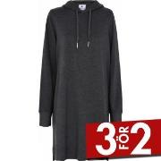 JBS of Denmark Bamboo Hoodie Dress Mörkgrå Small Dam