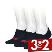 Levis Strumpor 3P Footie High Rise Batwing Logo Socks Marin Strl 43/46...
