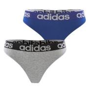 adidas Trosor 2P Underwear Brazilian Thong Blå/Grå bomull X-Large Dam