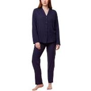 Triumph Boyfriend Fit Pyjamas PW Marin viskos 44 Dam