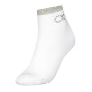 Calvin Klein Strumpor Women Big Crystal Logo Short Sock Vit One Size D...
