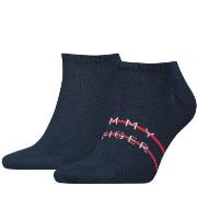 Tommy Hilfiger Strumpor 2P Men Sneaker Stripe Sock Marin Strl 43/46 He...