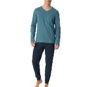 Schiesser Casual Essentials Long Sleeve Pyjamas Marin/Blå bomull 56 He...