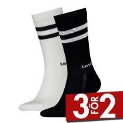 Levis Strumpor 2P Regular Cut Stripe Socks Svart/Vit Strl 35/38