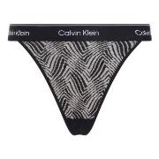 Calvin Klein Trosor Modern Lace Thong Svart polyamid Large Dam