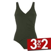 Damella Julia Chlorine Resistant Swimsuit Mörkgrön polyamid 52 Dam