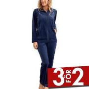 Damella Velour Plain Suit Marin Large Dam