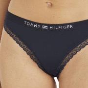 Tommy Hilfiger Trosor Tonal Logo Lace Thong Marin X-Large Dam