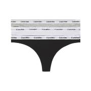 Calvin Klein Trosor 3P Modern Logo Thongs Vit/Grå bomull Medium Dam