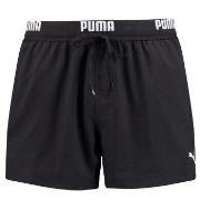 Puma Badbyxor Logo Short Length Swim Shorts Svart polyester Large Herr