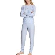 Calida Elegant Dreams Pyjama With Cuff Ljusblå modal Large Dam