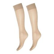 Deocy Silk Look 20d Kneehighs Strumpbyxor 2P Beige polyamid One Size D...