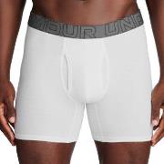 Under Armour 3P Perfect Cotton 6in Boxer Vit X-Large Herr