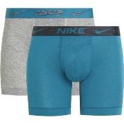 Nike Kalsonger 4P Dri-Fit ReLuxe Boxer Brief Grå/Blå Medium Herr