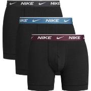 Nike Kalsonger 6P Everyday Cotton Boxer Svart/Vinröd bomull X-Large He...