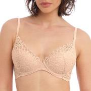 Wacoal BH Raffine Plunge Push Up Bra Beige C 80 Dam