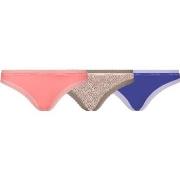 Calvin Klein Trosor 6P Bottoms Up Refresh Thongs Blå/Rosa nylon X-Larg...