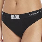Calvin Klein Trosor 3P CK96 Cotton Thong Svart bomull Small Dam