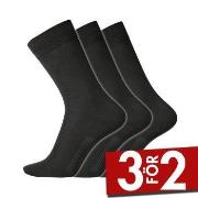 Dovre Strumpor 3P Cotton Socks Svart Strl 40/45 Herr