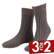 Amanda Christensen Strumpor True Ankle Rib Sock Brun Strl 47/50 Herr