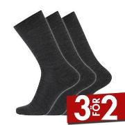 Dovre Strumpor 3P Organic Wool Sock Mörkgrå Strl 45/48 Herr