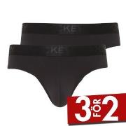 Jockey Kalsonger 2P Microfiber Air Brief Svart polyamid Small Herr