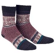 Damella Strumpor Wool Socks Marin/Röd  Strl 35/38 Dam