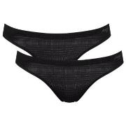 Sloggi Trosor 6P ZERO Motion Mini Brief Svart polyester Small Dam