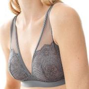 Mey BH Poetry Fame Triangle Bra With Lace Grå polyamid X-Small Dam