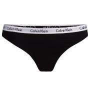 Calvin Klein Trosor Carousel Thong Svart bomull X-Small Dam