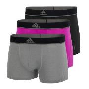 adidas Kalsonger 3P Sport Trunk Grå/Rosa polyester Large Herr