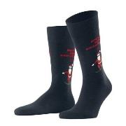 Burlington Strumpor Snowboarding Santa Cotton Sock Marin Strl 40/46 He...